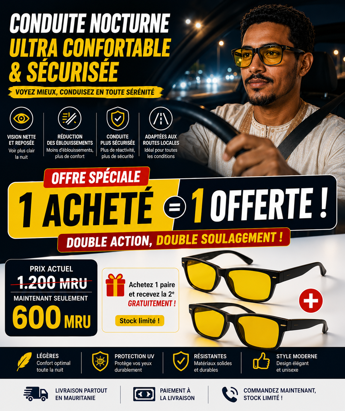 Lunettes Vison Nocturne Promo 24h / 1 ACHETÉ = 1 OFFERT
