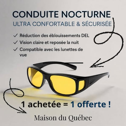 Lunettes Anti-Éblouissement Soleil & Phares LED