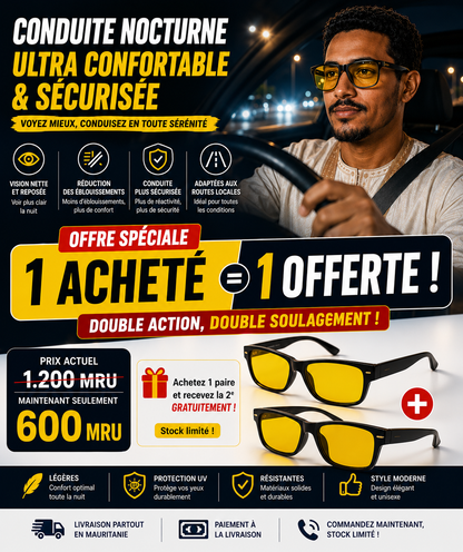 Lunettes Vison Nocturne Promo 24h / 1 ACHETÉ = 1 OFFERT