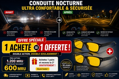 Lunettes Vison Nocturne Promo 24h / 1 ACHETÉ = 1 OFFERT