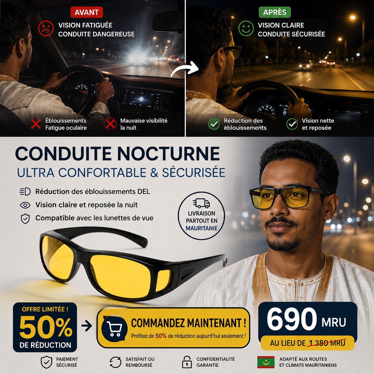 Lunettes Vison Nocturne Promo 24h / 1 ACHETÉ = 1 OFFERT