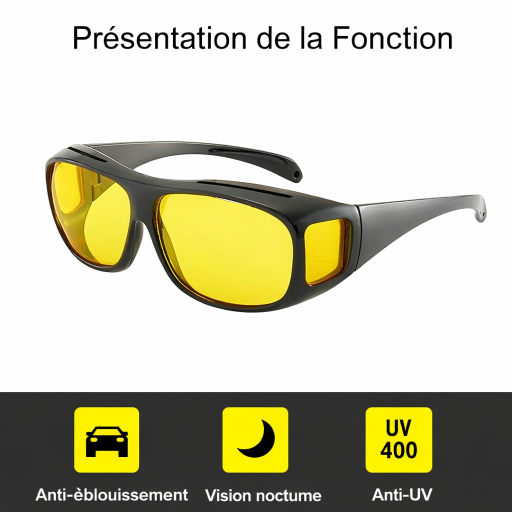Lunettes Anti-Éblouissement Soleil & Phares LED